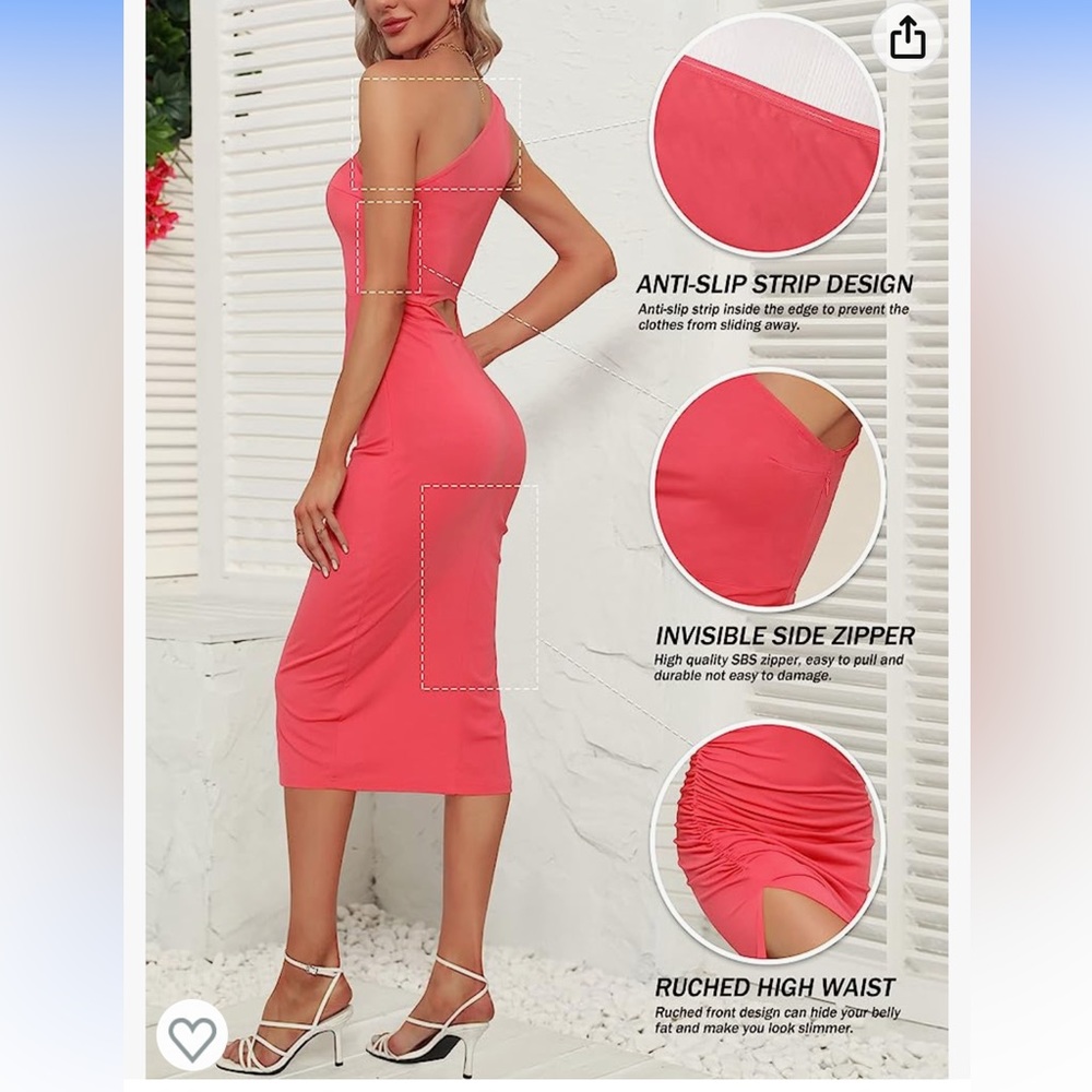 One shoulder cocktail dress